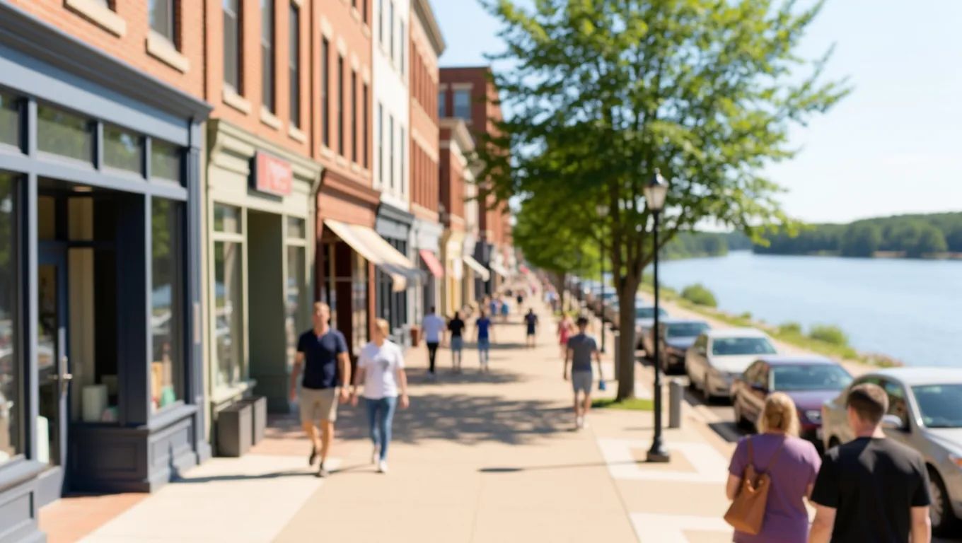 Downtown Appleton Wisconsin street scene