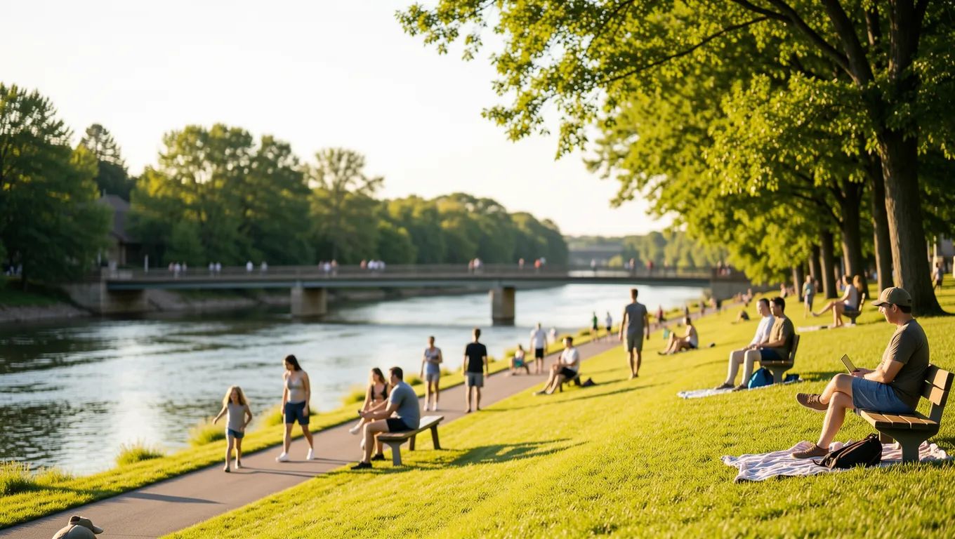 Eau Claire Wisconsin riverside scene