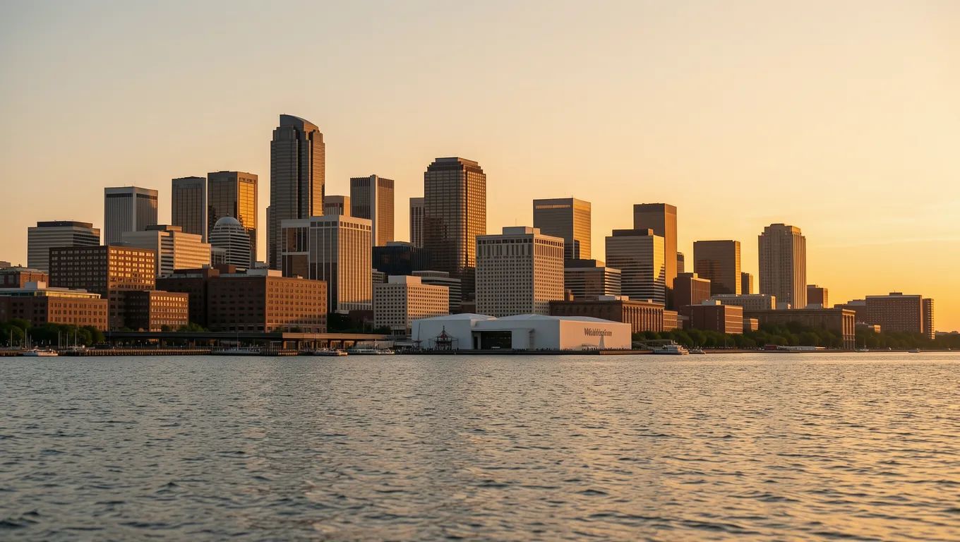 Milwaukee Wisconsin waterfront skyline