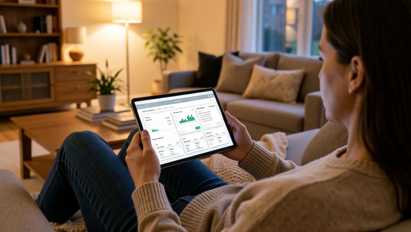 Wisconsin resident applying for loans online from home